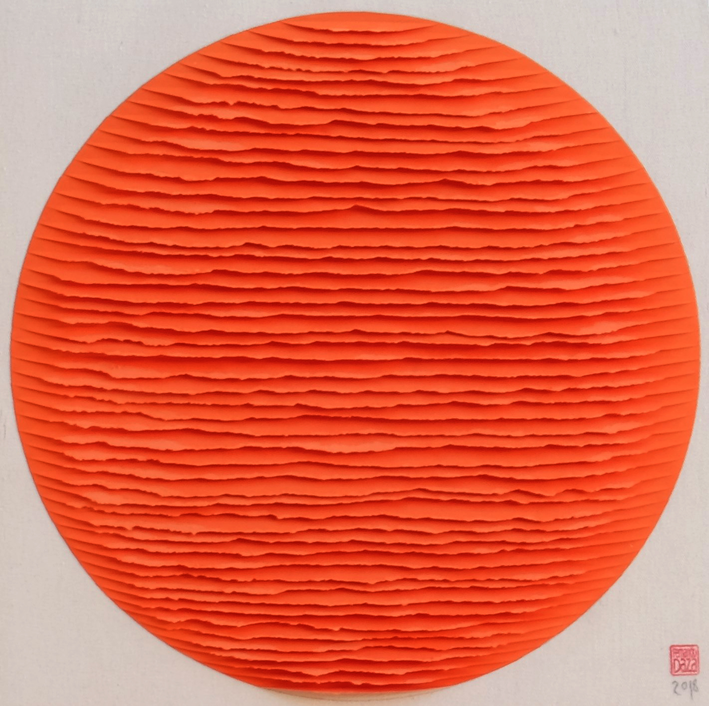 Círculo naranja 48 x 48 cm.