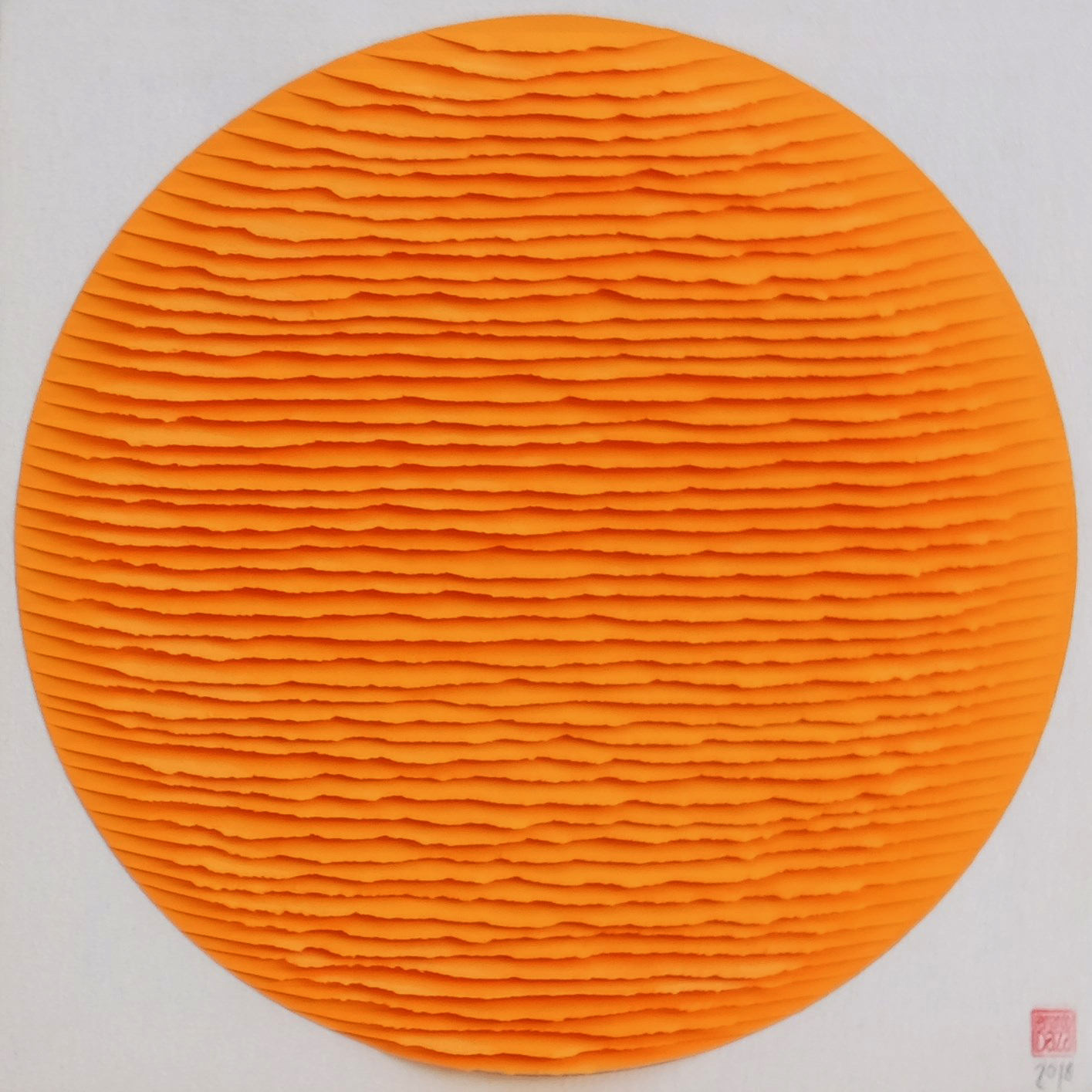 Circulo naranja clara 48 x 48 cm.