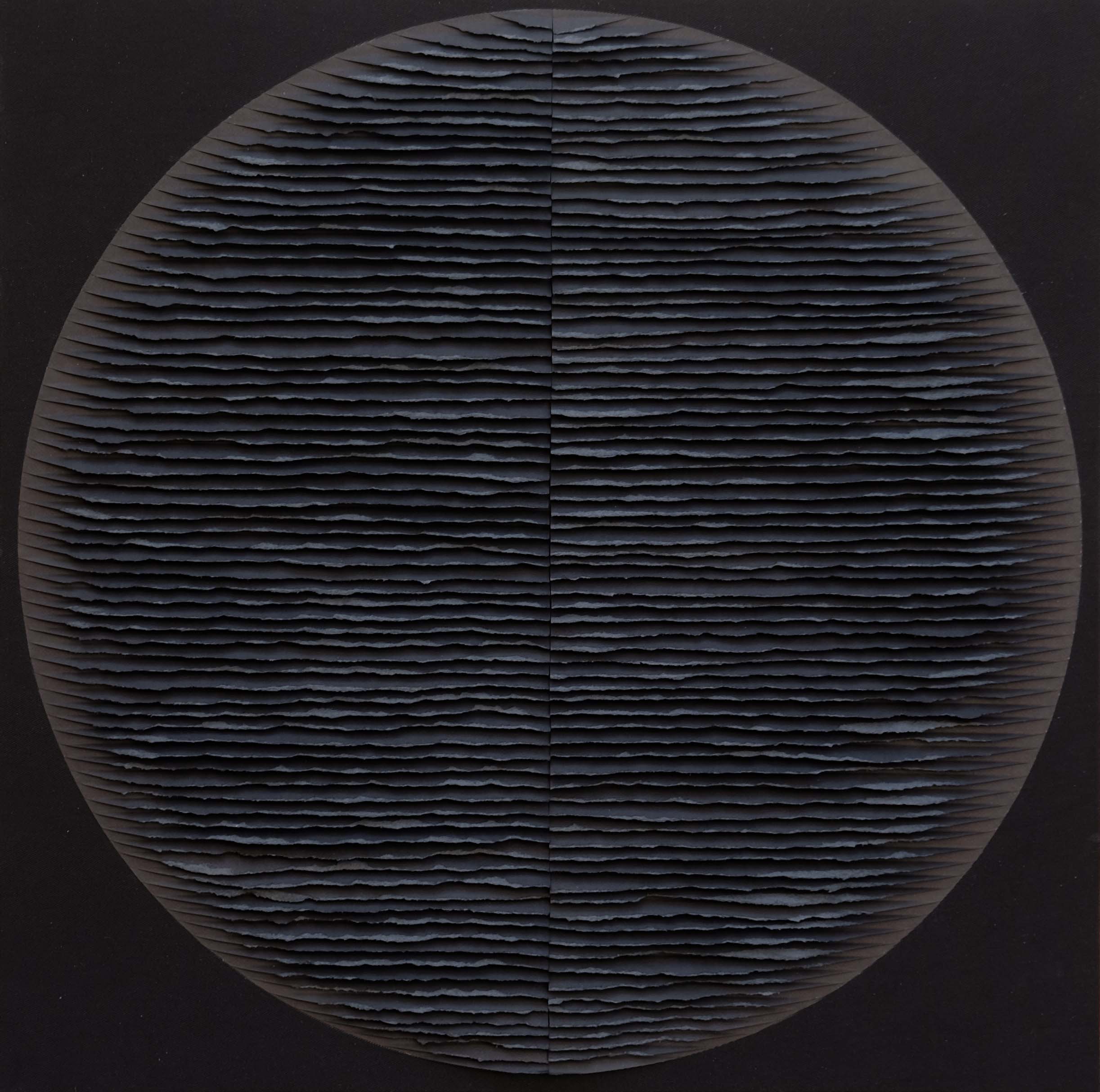CÍRCULO NEGRO SOBRE NEGRO 80 x 80 cm