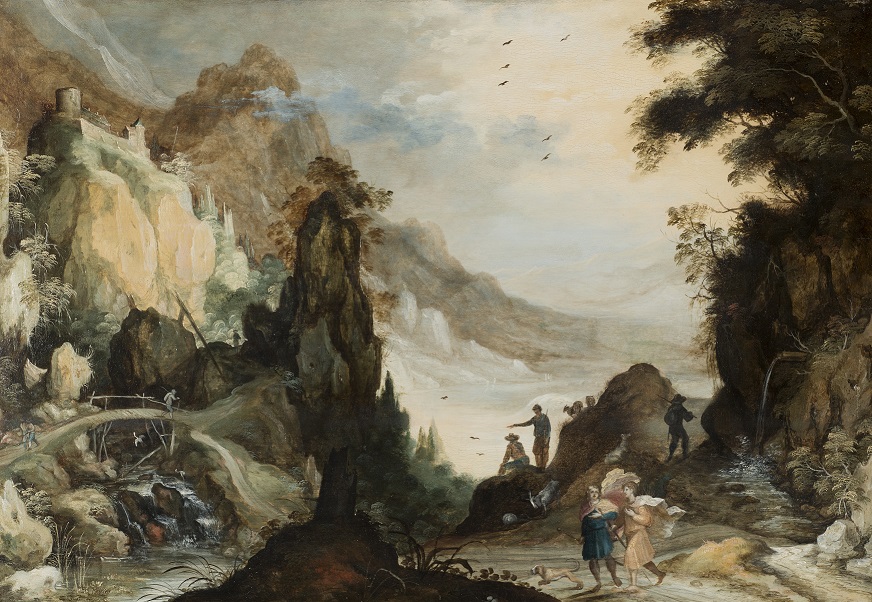 Mountainous landscape with Tobias and the Angel