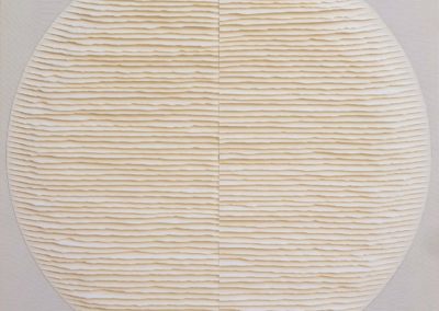 White circle on white background