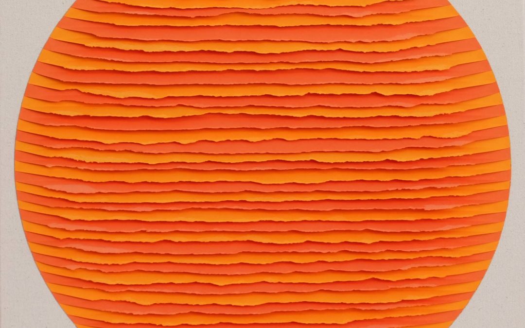 Orange striped circle