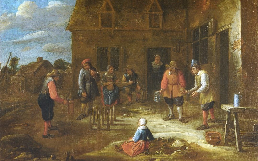 Peasants bowling