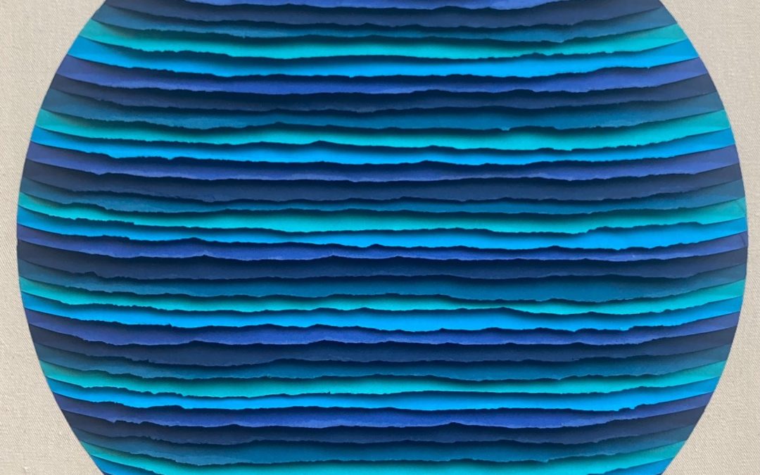 Blue striped circle I