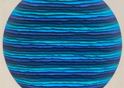Blue striped circle I