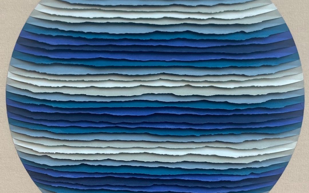 Blue striped circle II