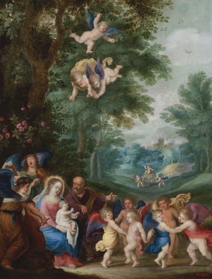 Landscape with Holy Family and Angels