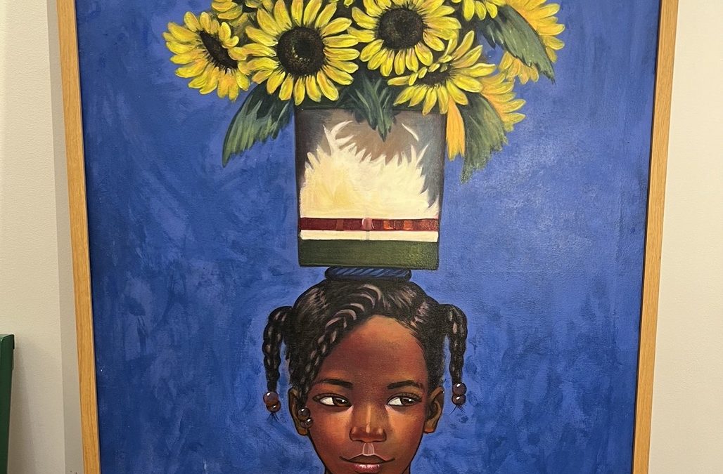 Morenita con Girasoles