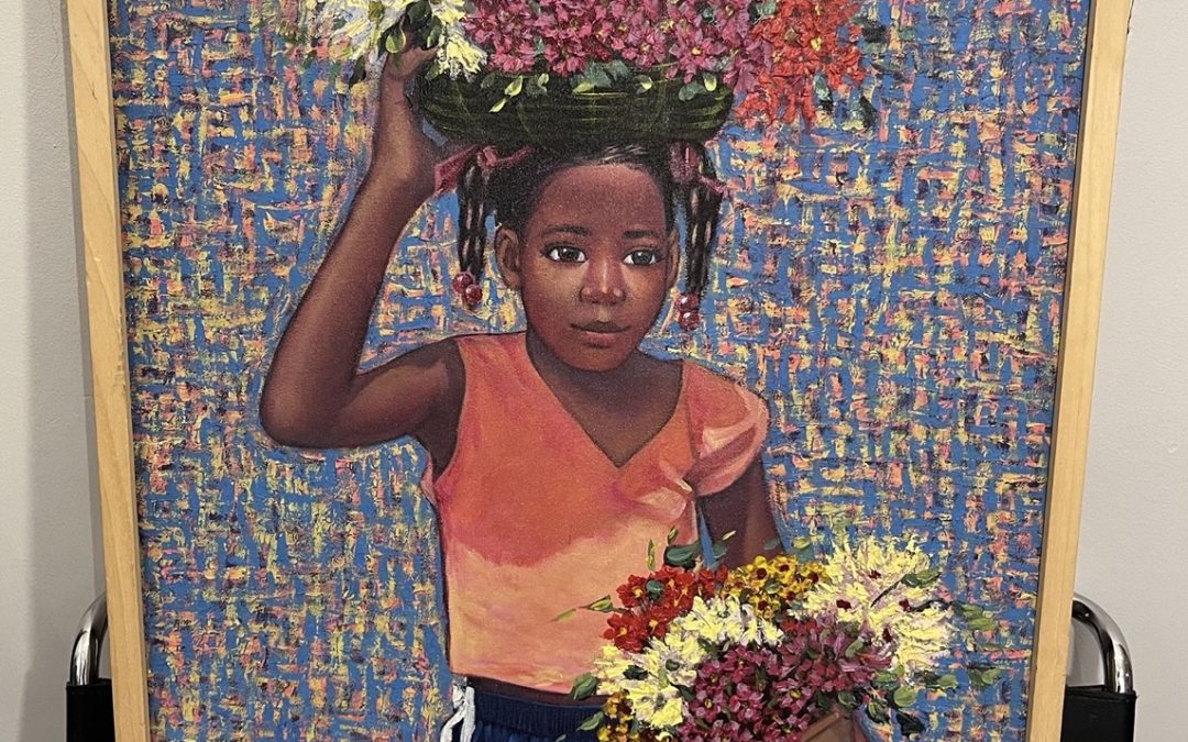 Morenita con Flores