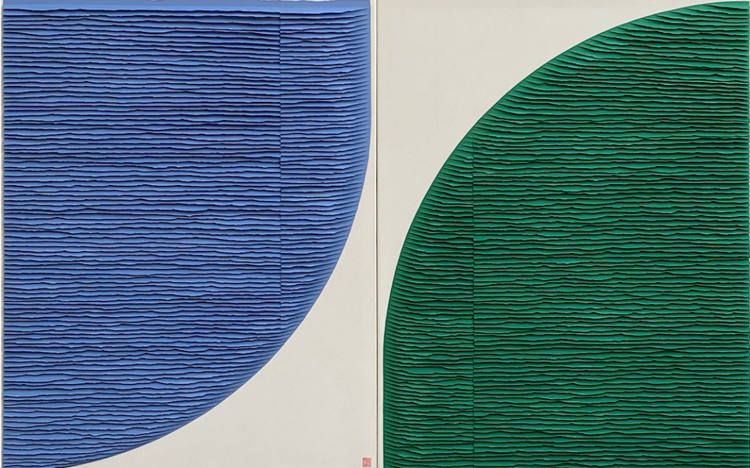 Blue and Green Diptych