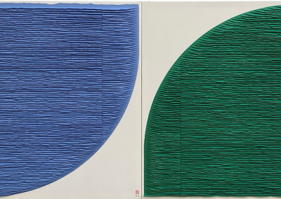 Blue and Green Diptych