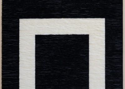 White structure on black background