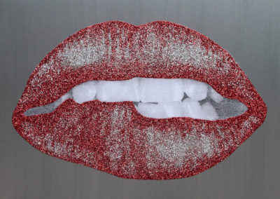 Red and Silver Hot Lips