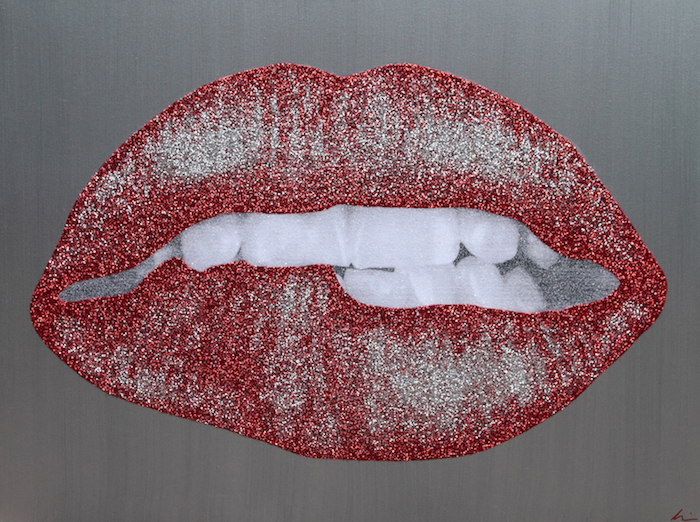 Red and Silver Hot Lips