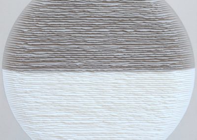 Gray and white circle