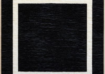 White perimeter on black background
