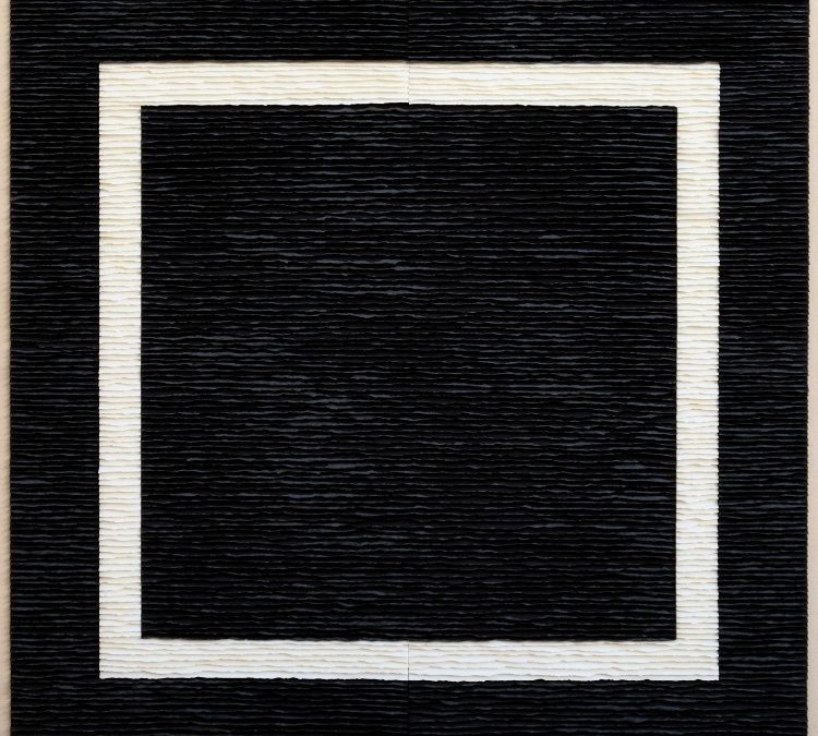 White perimeter on black background